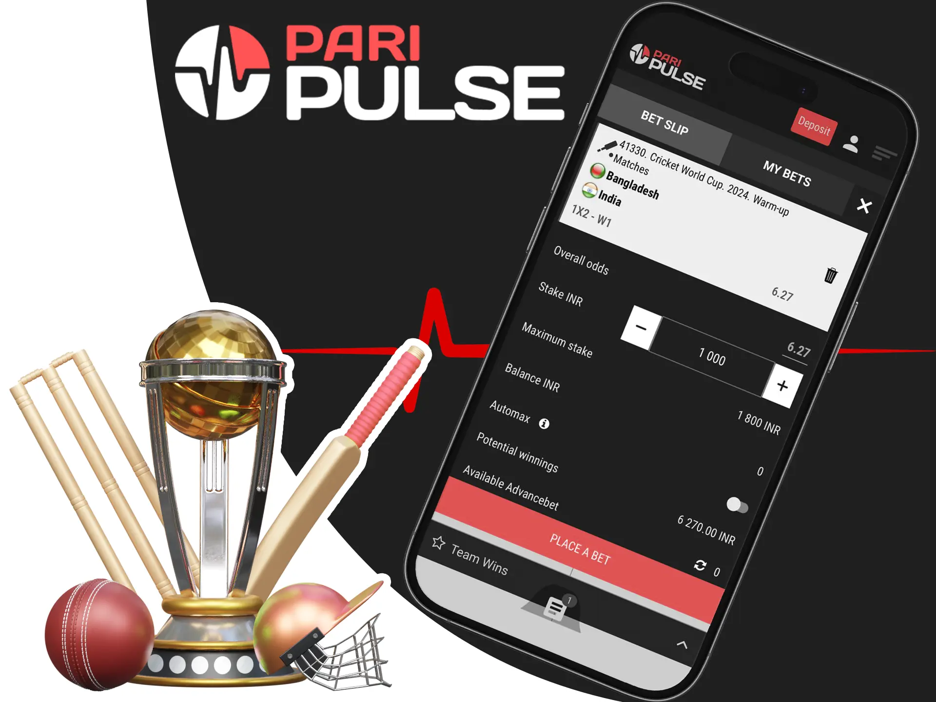 Place your bets in different modes with PariPulse bookmaker.
