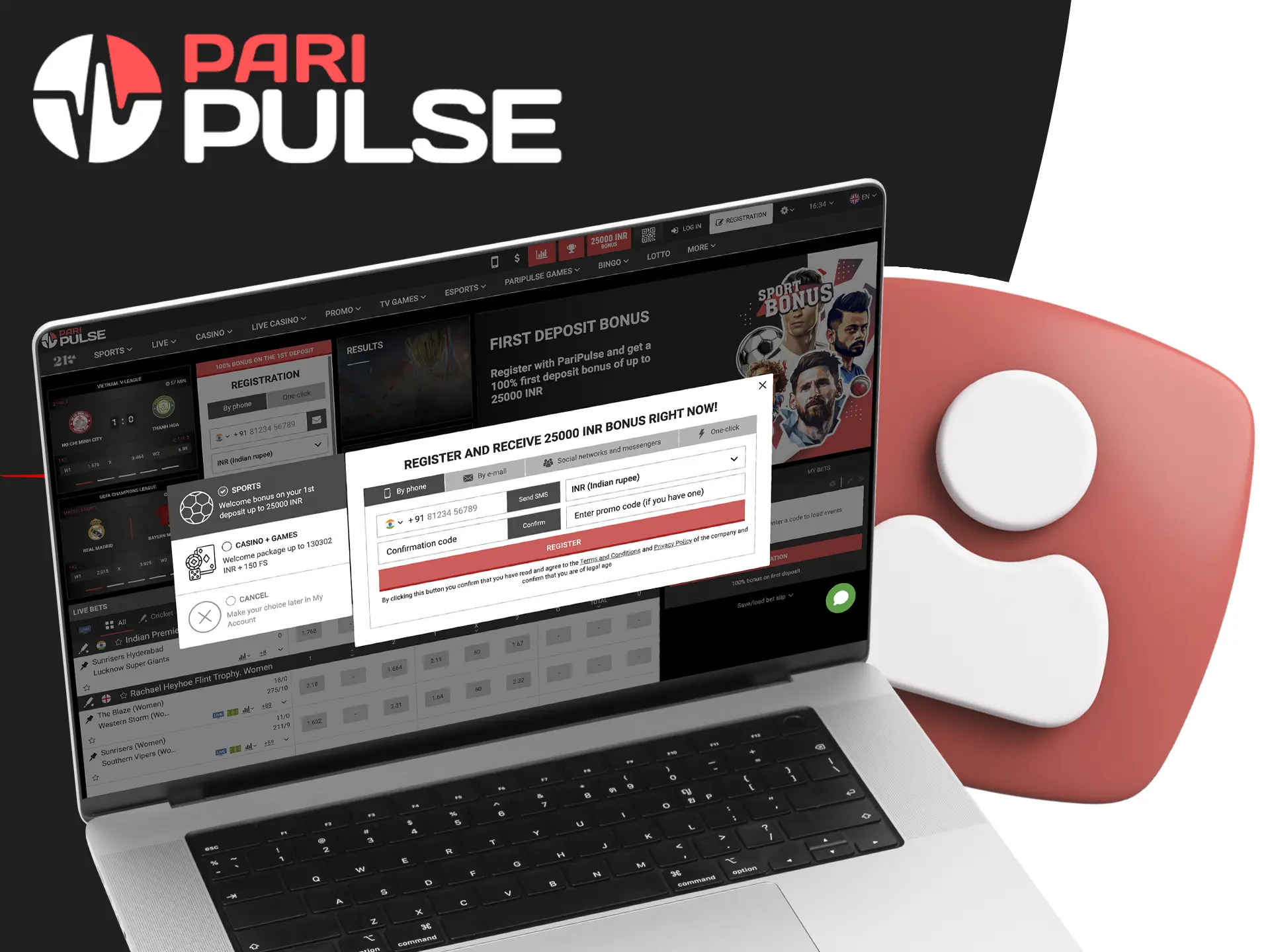 Perform a simple and straightforward registration at PariPulse Casino will be able to any level of user.