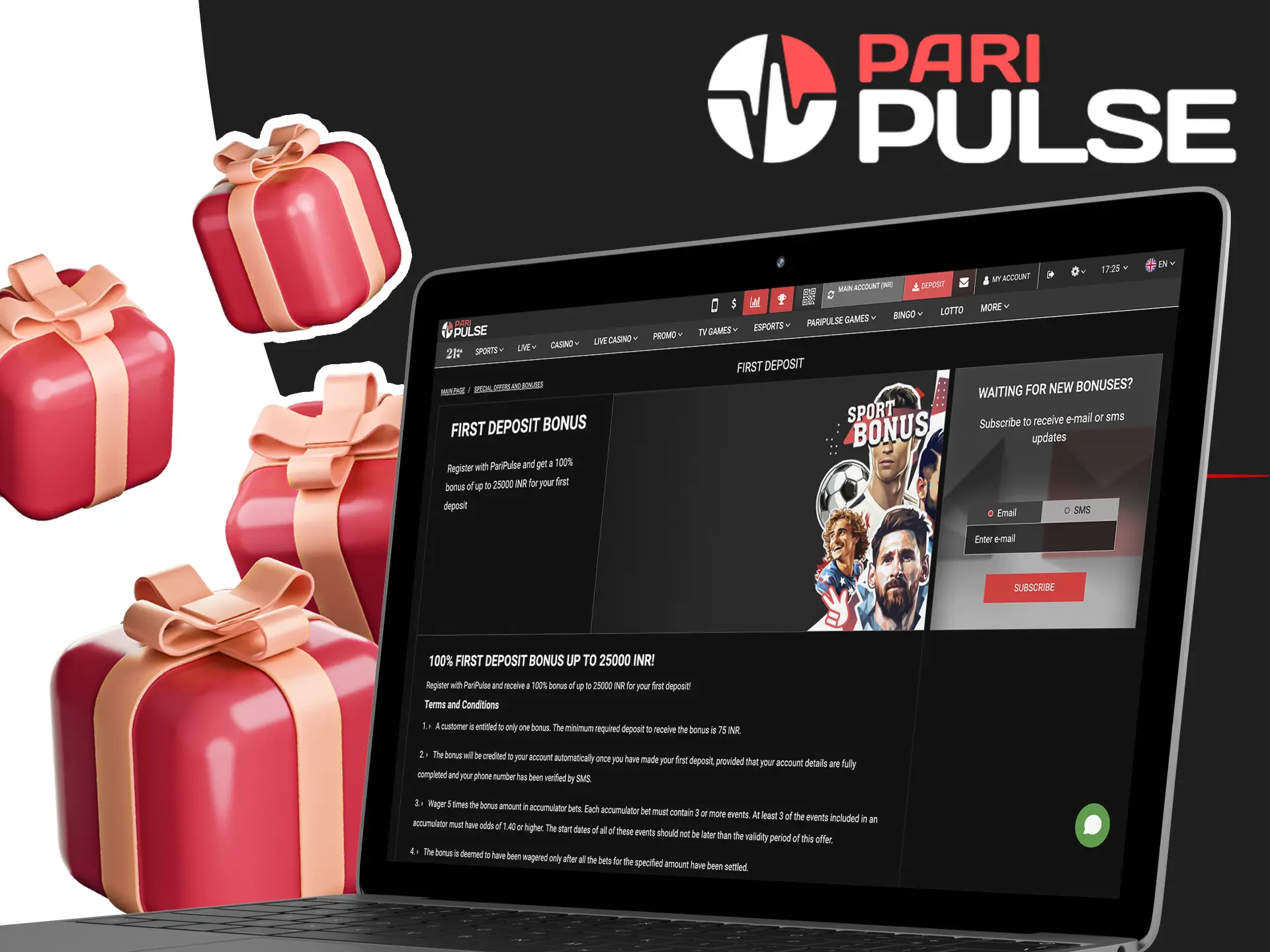 Don't forget to take advantage of the betting bonus programme from bookmaker PariPulse to maximise your fee from a win.