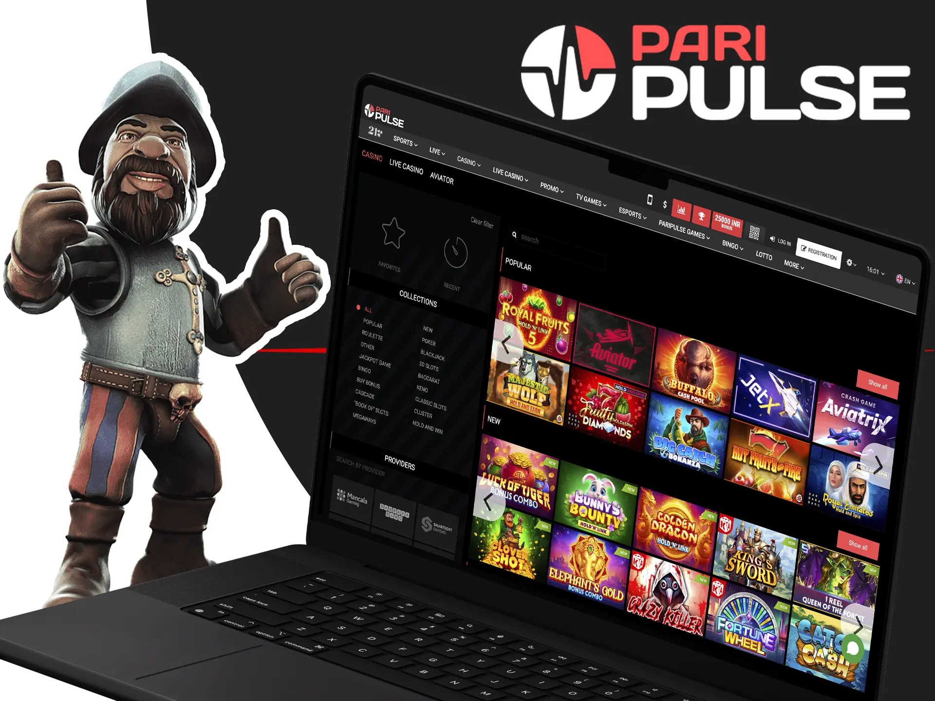 The wide range of games gives PariPulse casino players variety in how they can profit and achieve their goals.