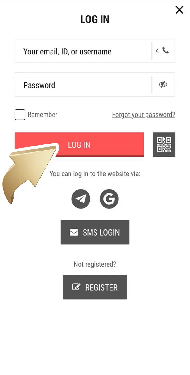 Launch the PariPulse website and log in to your personal account.
