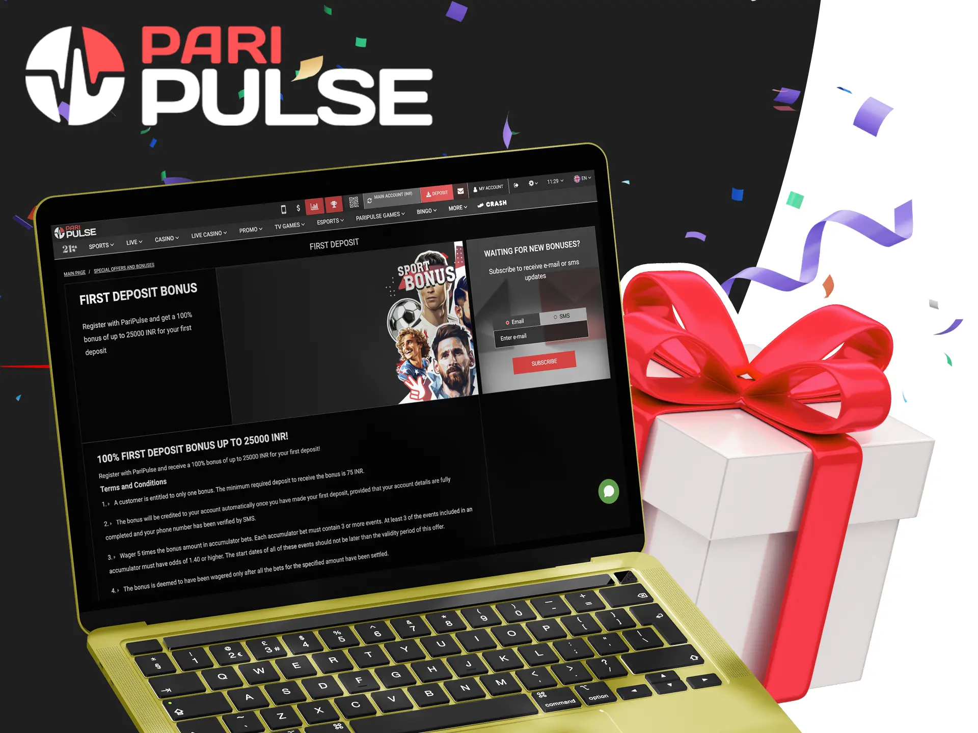Every sports betting enthusiast has access to a welcome bonus from PariPulse, which will increase your deposit many times over.