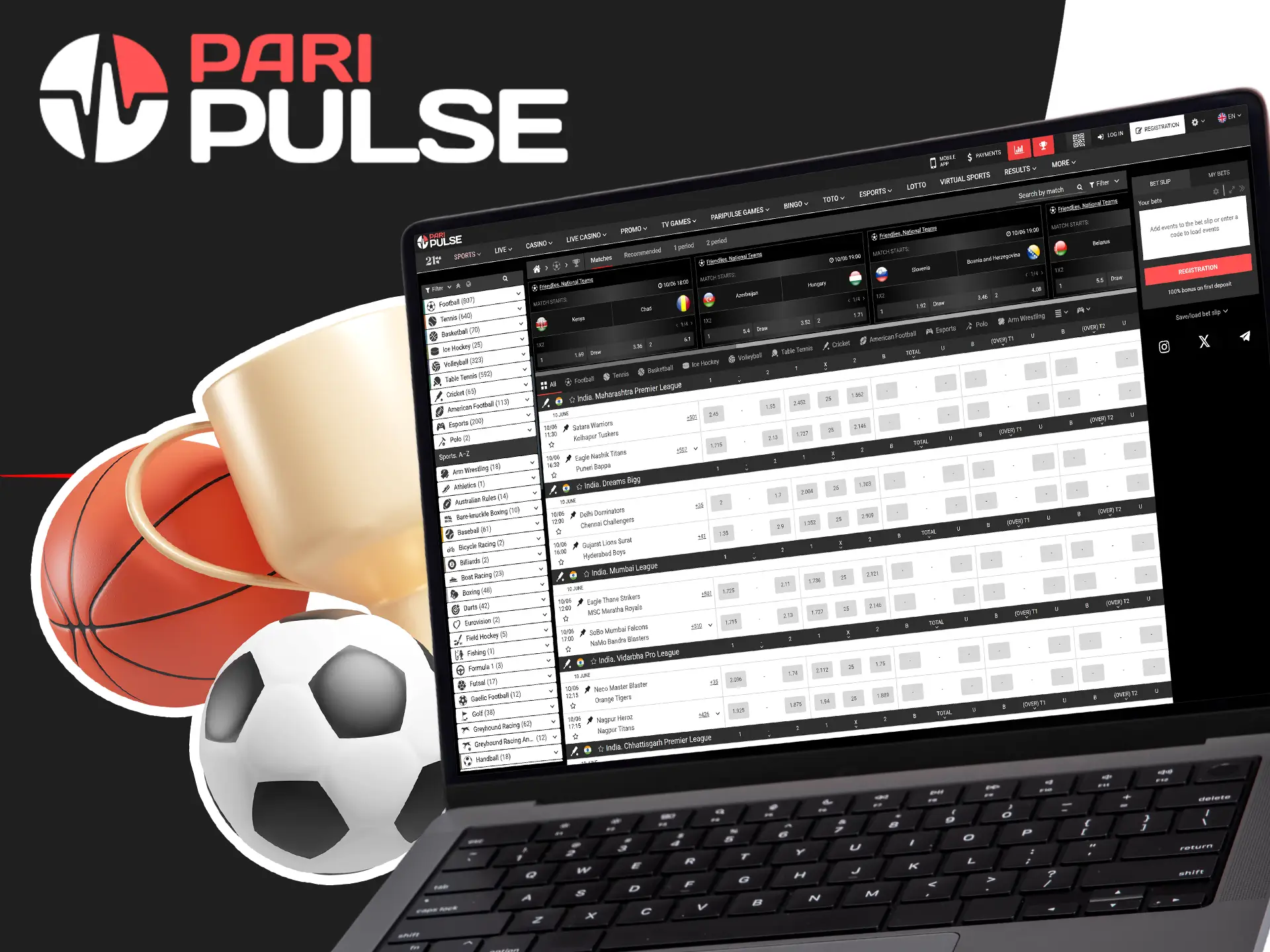PariPulse offers diverse sports betting options, competitive odds, and live action.
