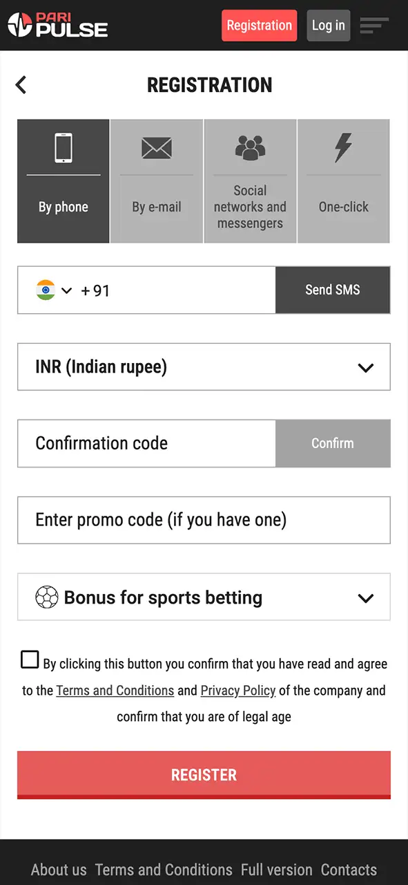 Register an account on PariPulse and start betting.