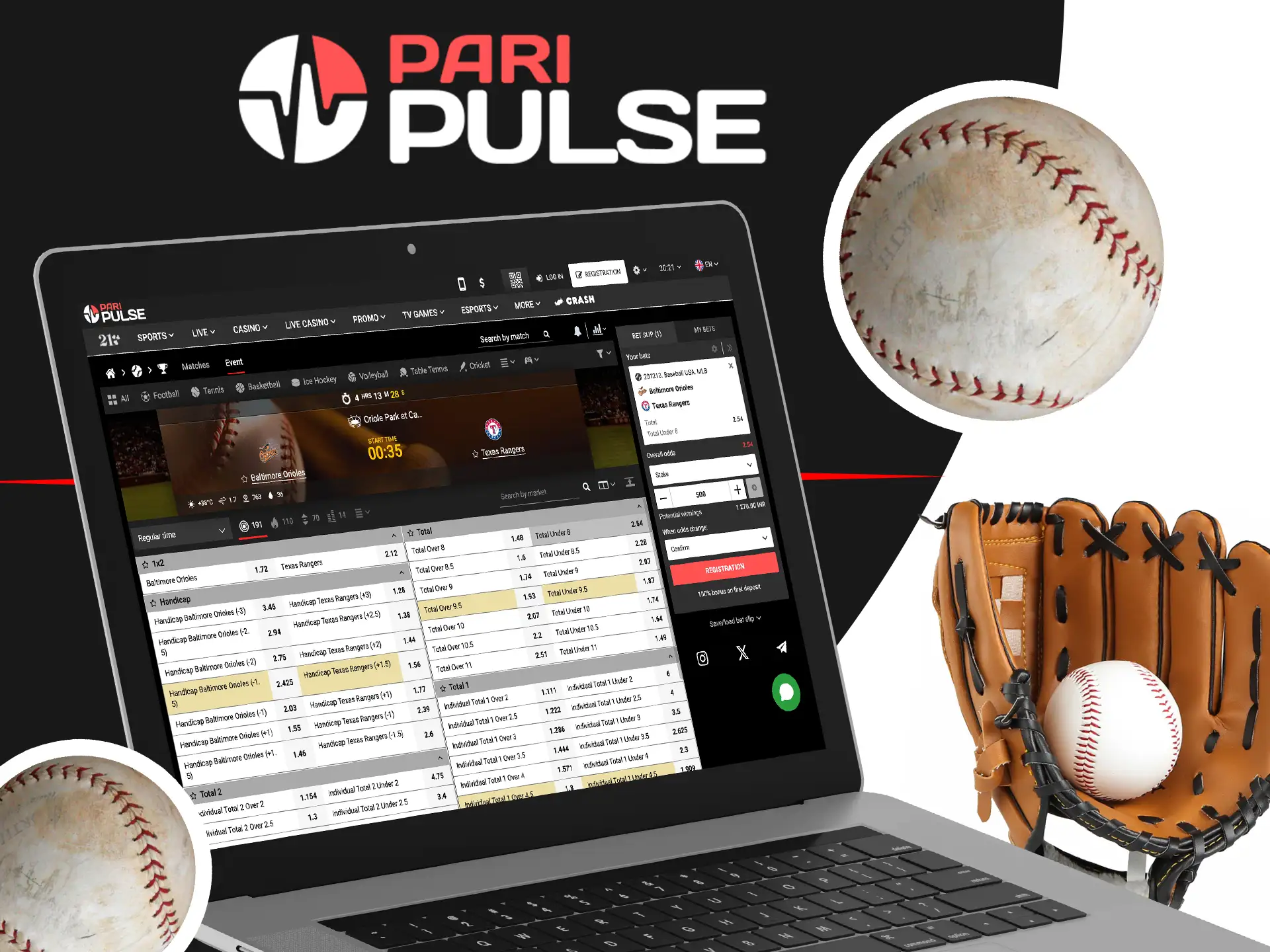 Swing for success with baseball bets on PariPulse.