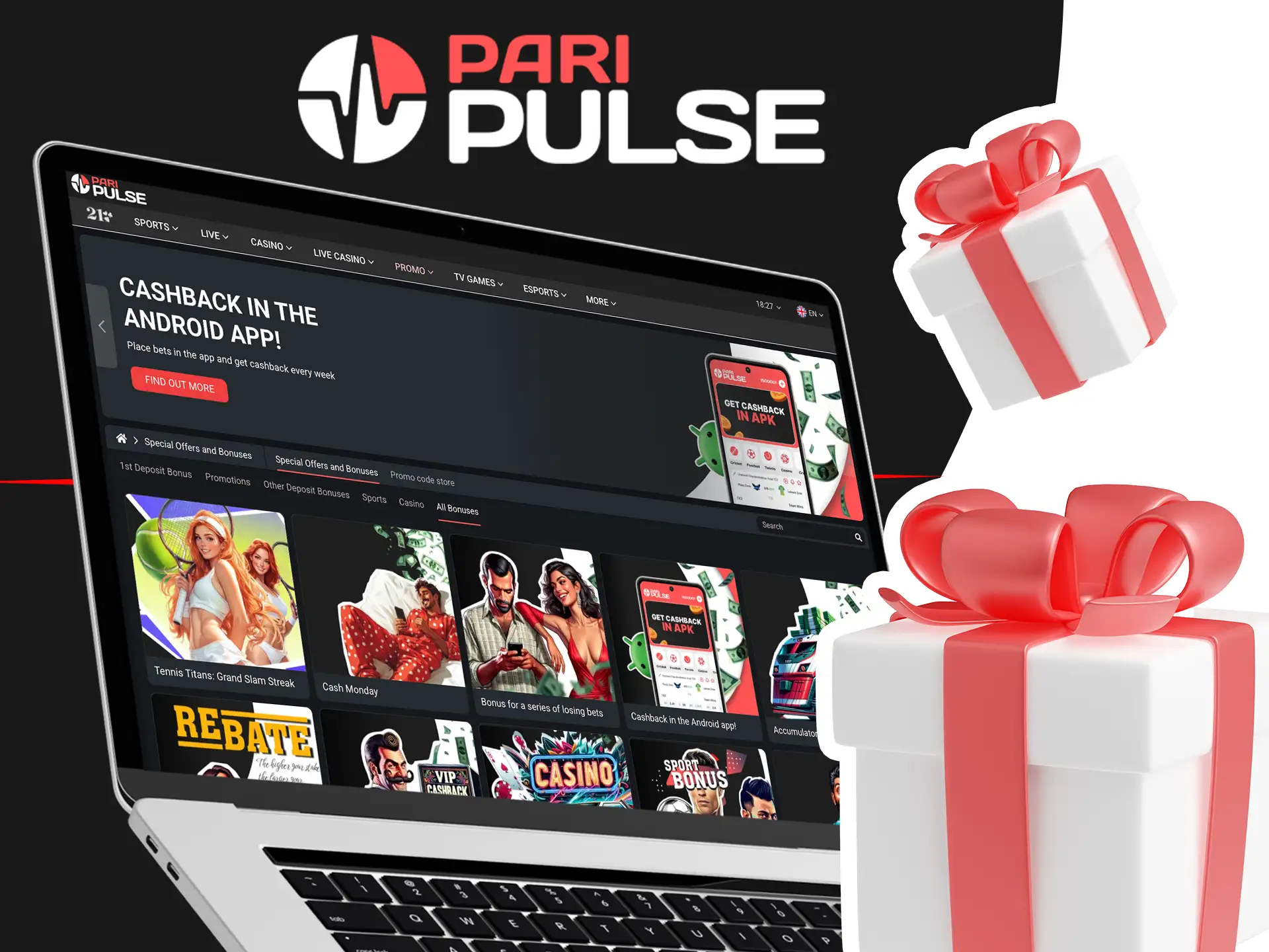Claim bonuses and promotions after registering on PariPulse.