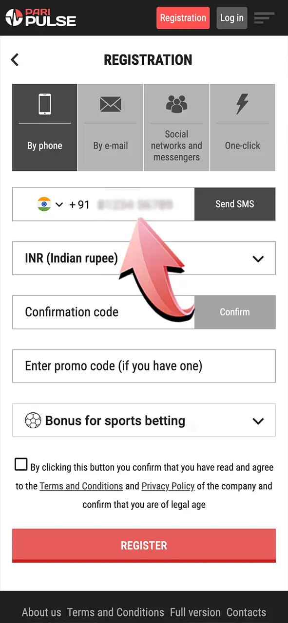 Fill out the form and sign up on PariPulse.