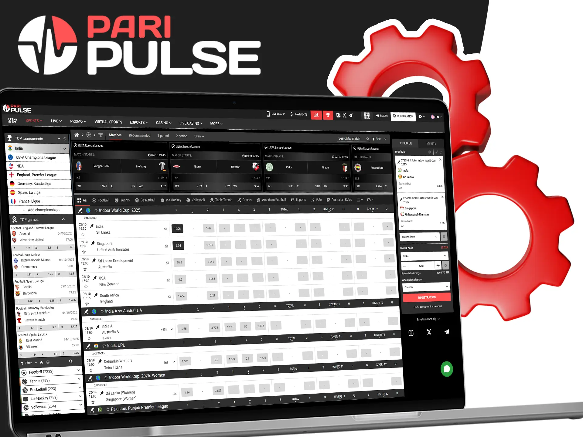 Find out what types of sports betting PariPulse offers.