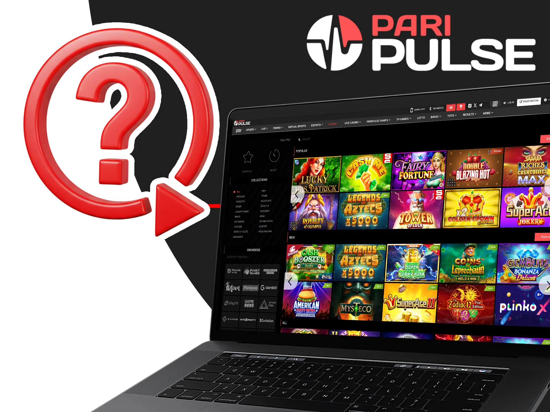 Create and fund your PariPulse account to start playing casino games and placing bets.